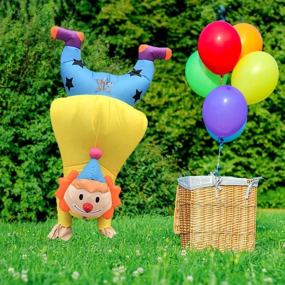 Inflatable Clown Costume Fancy Dress Funny Costume for Halloween Party Costume - Picture 2 of 8